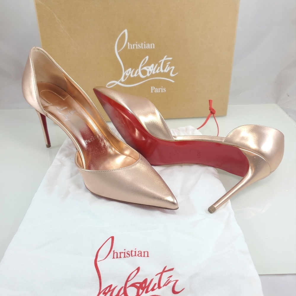 Christian Louboutin Iriza Rose Gold Heels